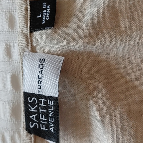 Women's Saks Fifth Avenue Threads Ecru Linen Sleeveless Tunic - Picture 4 of 8